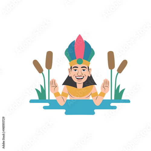 Hapi god peeking, God of the