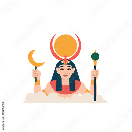Khonsu god peeking, Egyptian