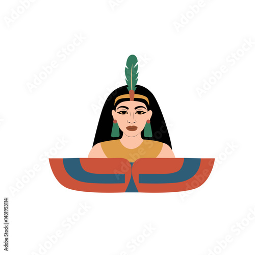 Ma’at goddess peeking, Ancient