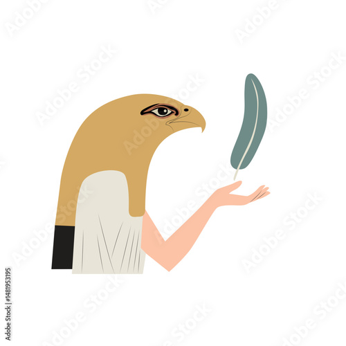Ma’at goddess peeking, Egyptian