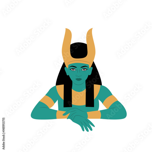 Neith goddess peeking, Goddess