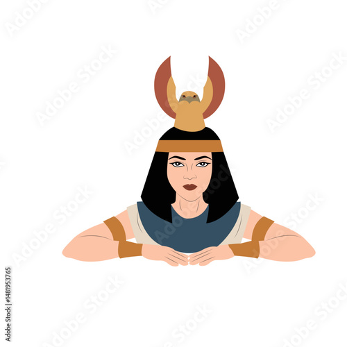 Neith goddess peeking, Goddess