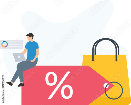 Shopping discount or retail savings, promotional offer or limited-time deal, seasonal discount or holiday sale, clearance sale or end-of-season markdown, coupon code or digital voucher, percentage 