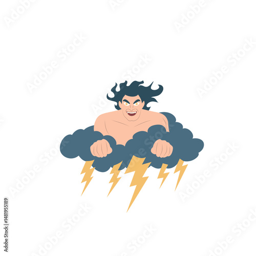 Set (Seth) god peeking, God of