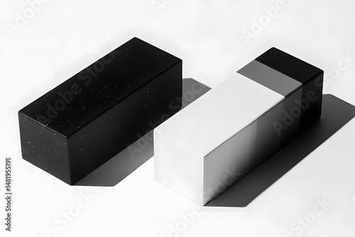 Gray and black rectangular blocks
