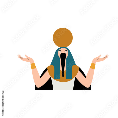 Thoth god peeking, Egyptian God