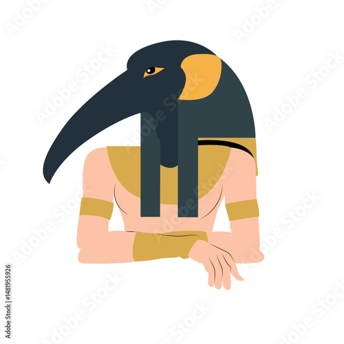 Thoth god peeking, Egyptian God