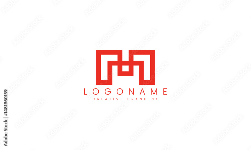 Fototapeta premium Minimalist M Logo for Branding and Identity.