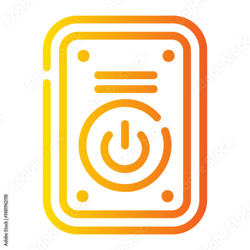 power button Line Gradient Icon