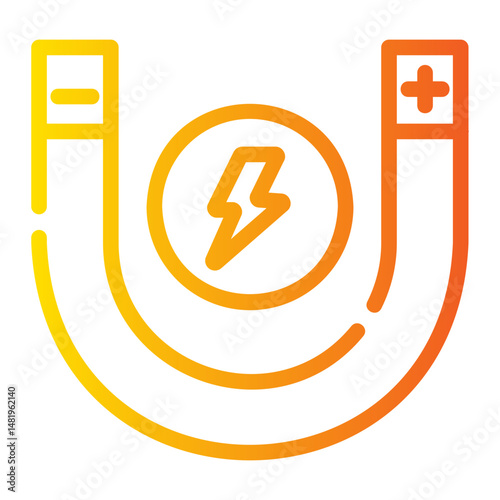 magnet Line Gradient Icon
