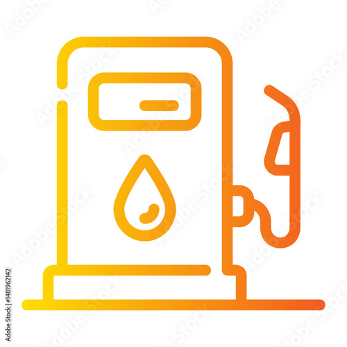 gas station Line Gradient Icon