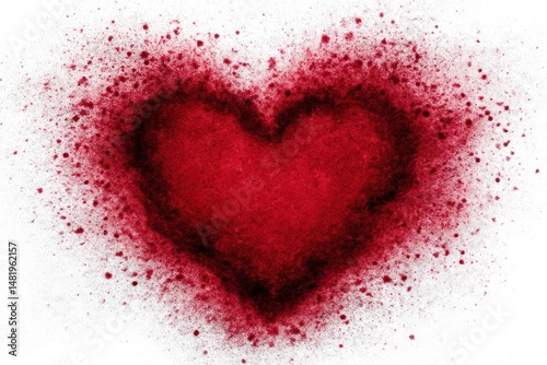 A bold heart shape created using lipstick on a clear glass surface, exemplifying creativity