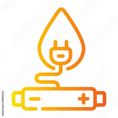 bioenergy Line Gradient Icon