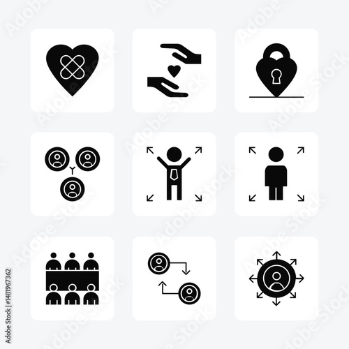 Humanity icon. Vector icon illustration