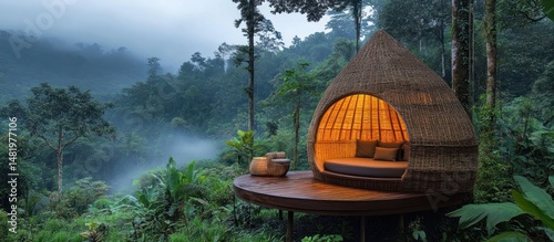Wicker Pod in Jungle Setting
