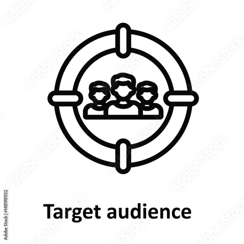 Target audience Vector icon which can easily modify or edit