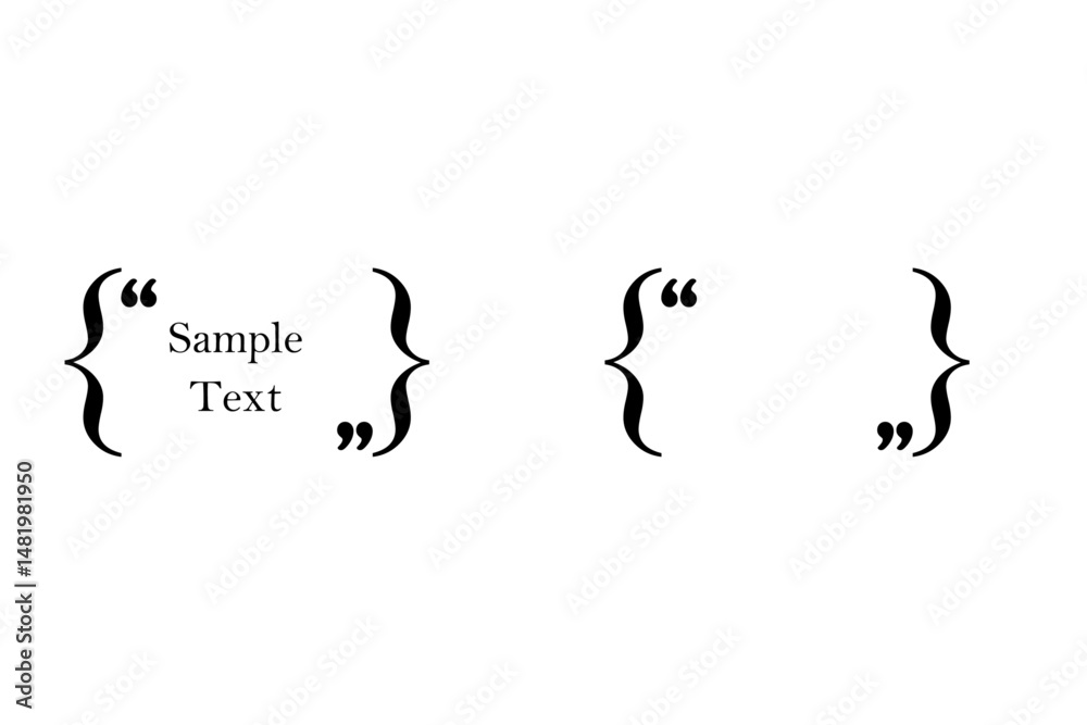 Fototapeta premium 中にテキストを入れるための吹き出し（Text Bubble, Quote form） 
