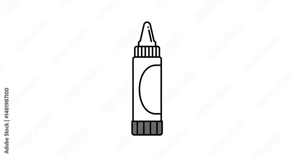 Glue Tube Isolated on White Background for Arts and Crafts Glue Tube Isolated on White Background for Arts and Crafts