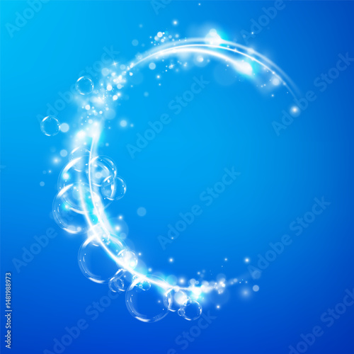 Shiny Realistic Soap Bubbles Collection. Floating Light Bubbles with Rainbow Glow and Glossy Texture on Transparent Background for Beauty, Hygiene, Fun, or Kids Design and Decoration