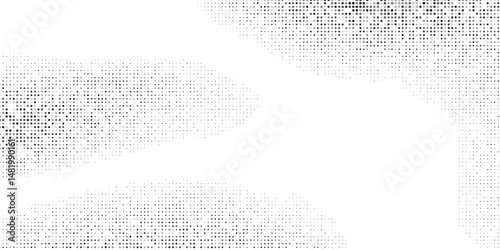 Grunge halftone gradient background. Faded grit noise texture. White and black sand wallpaper. Retro pixelated backdrop. Anime or manga style comic overlay abstract modern