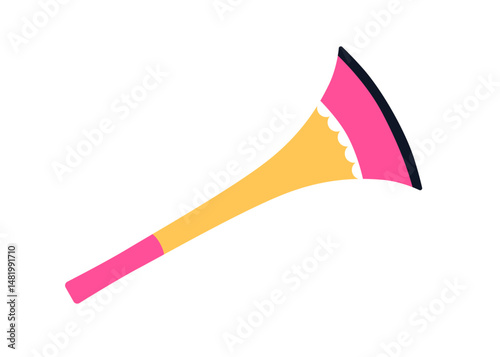 Horn, vuvuzela, festive noise maker. Funny musical instrument for loud party ...