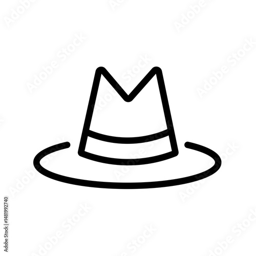 detective hat vector icon