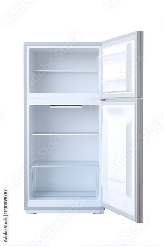 Wallpaper Mural Empty opened fridge isolated on white backdrop Torontodigital.ca