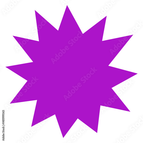 Stern in lila als Vorlage für Button