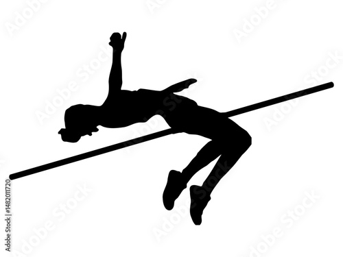 olympic high jump silhouette