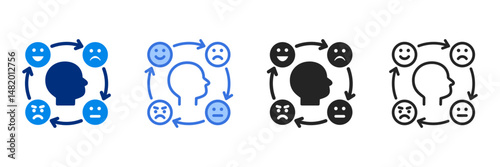 Behavior  Icon Set Multiple Style Vector Illustration 