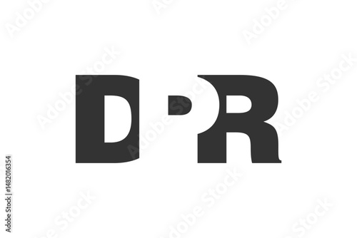 DPR logo design. Initial letter D P R bold font style for tech startups, consulting, corporate branding. Creative company name, headlines typography identity, trendy logotype.