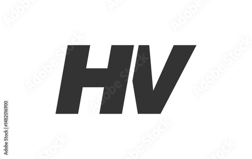 HV Techno Editable Font Logo For Corporate Branding. Bold, Futuristic Design With Unique Typographic Ideas. Minimal Custom Type And Dynamic Letter