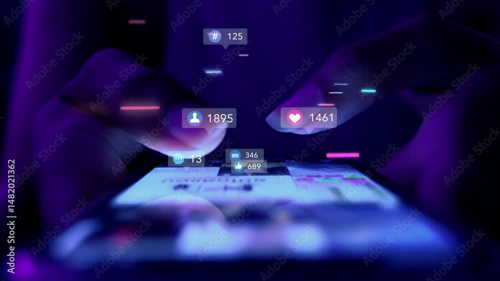 marketing, business, technology, social media, like, media, scrolling, social, social network, application, communication, cyberspace, icon, follow, message, online, background, concept, viral video