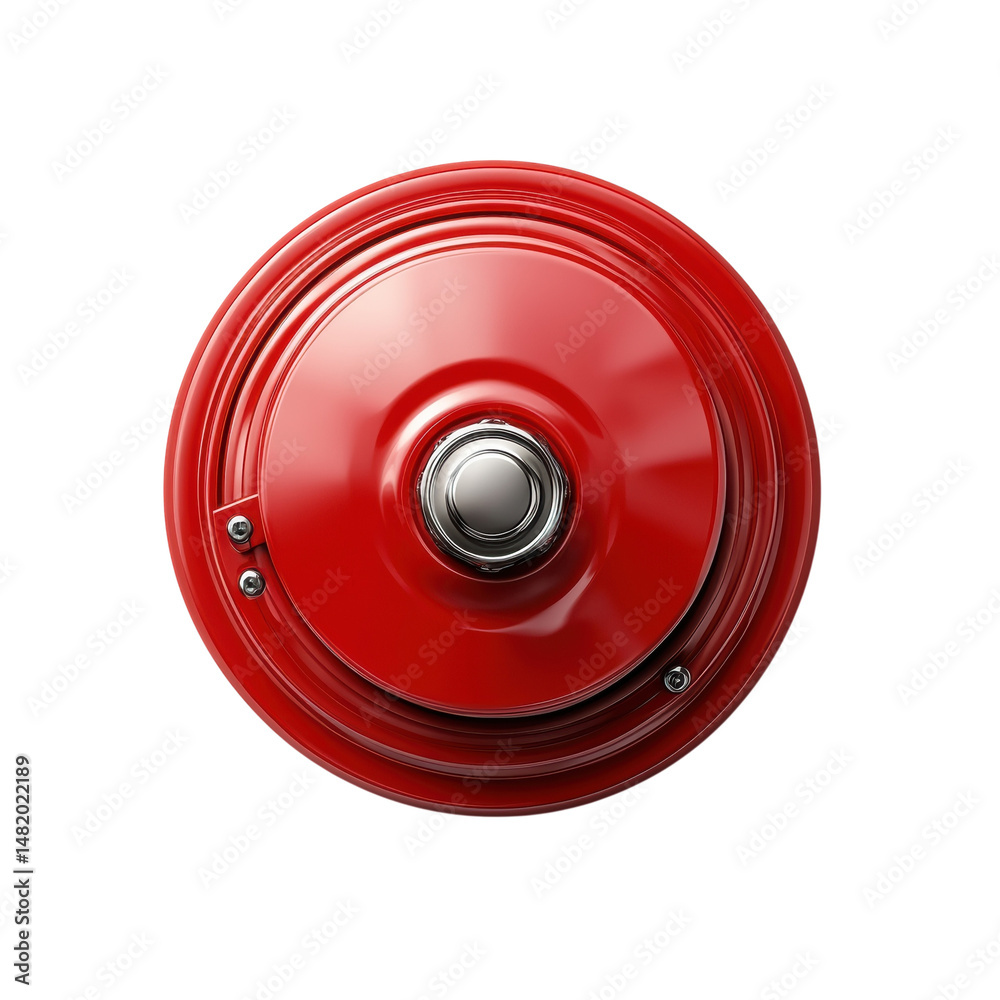 Retro futuristic emergency button in vibrant red a symbol of urgent on transparent background Retro futuristic emergency button in vibrant red a symbol of urgent on transparent background