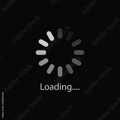Loading and buffering symbols icon collection for websites and app. Loading Icons and Progress Bar in Circular Spinners Load Indicators.  Load bar, buffer loader, status, download or upload icons.