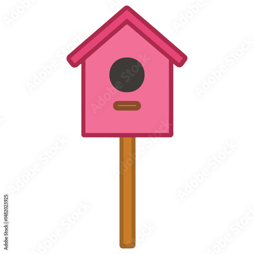 Birdhouses illustration, Colorful Garden Birdhouses vector, Colorful Gardening Clipart, Gardener design sublimation
