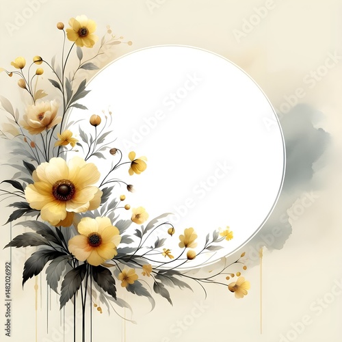 watercolor floral frame 