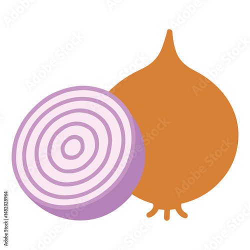 Onion illustration, Colorful Garden Onion vector, Colorful Gardening Clipart, Gardener design sublimation
