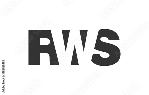 RWS logo design. Initial letter R W S bold font style for tech startups, consulting, corporate branding. Creative company name, headlines typography identity, trendy logotype.