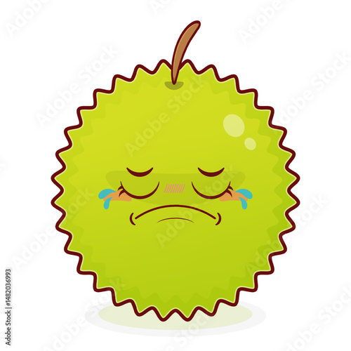 durian crying face cartoon cute