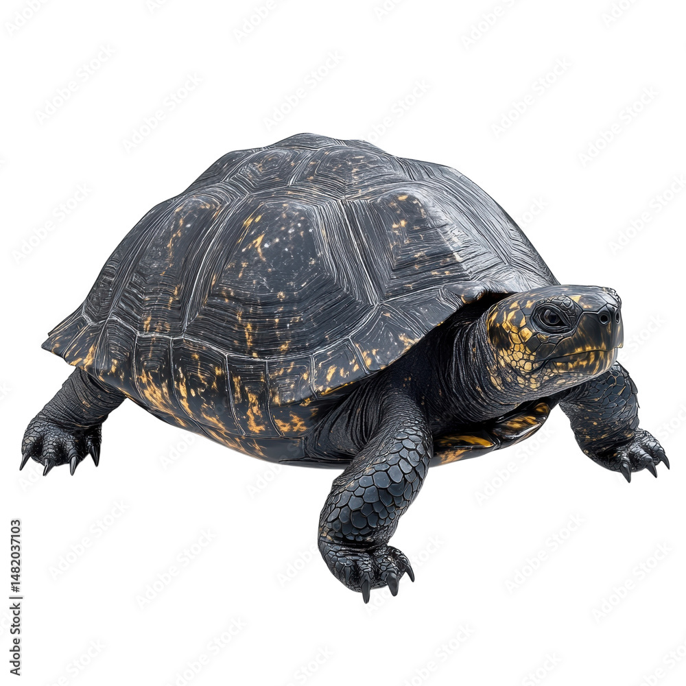 Obraz premium Majestic box turtle a symbol of longevity and ancient wisdom captured on transparent background