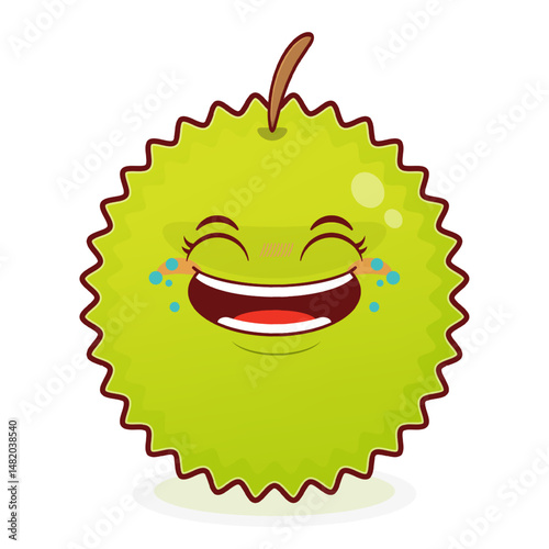 durian laughing face cartoon cute