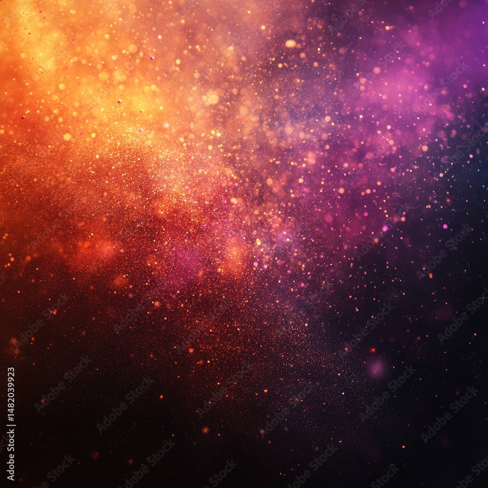 Obraz premium Vivid cosmic dust cloud with orange, pink, and purple hues