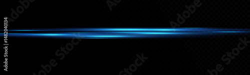  Blue Speed Lines and Light Streaks with Flash Effect. Fast Motion Trails, Night Light Flow, Glowing Blue Beam and Futuristic Blur Streak Overlay on Transparent Background for Tech Design