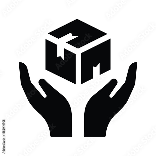 Handle with care icon