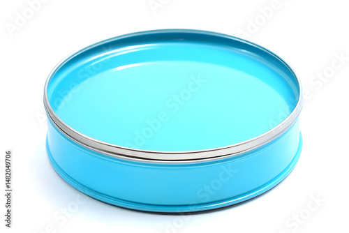 Round light blue object close up