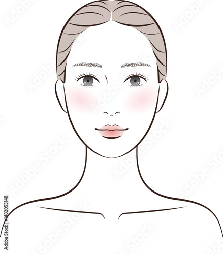 スキンケア・美容系に使える女性イラスト