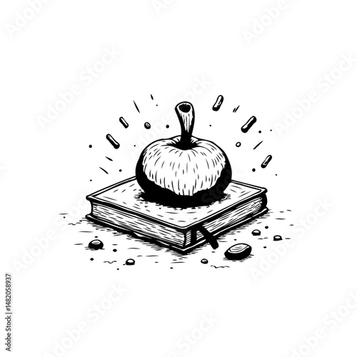 Illustrative representation of knowledge, symbolizing wisdom and learning journey