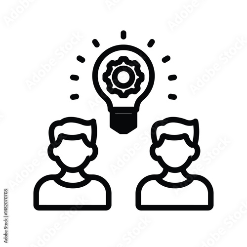 Brainstorming Vector icon which can easily modify or edit