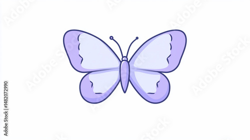 Simple purple butterfly illustration